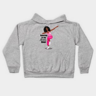 Dancing is my happy hour Kids Hoodie